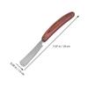 PartyKindom Vintage Wooden Handle Manual Straight Razor Stainless Steel Blade Beard Shaver for Men Professional Barber Hair Salon Shaving Tool with Red Handle view 2
