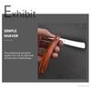 PartyKindom Vintage Wooden Handle Manual Straight Razor Stainless Steel Blade Beard Shaver for Men Professional Barber Hair Salon Shaving Tool with Red Handle view 3