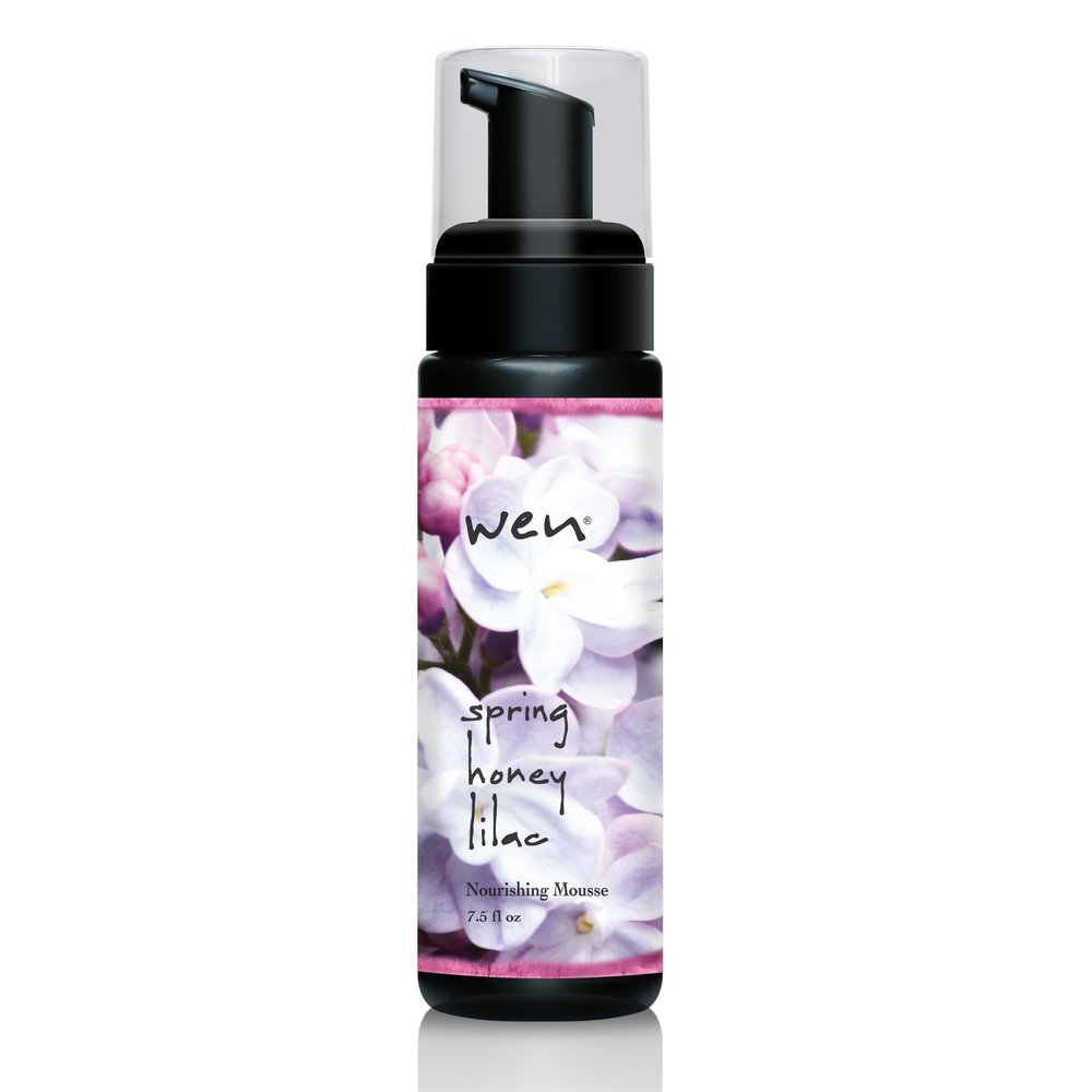 WEN by Chaz Dean Nourishing Mousse - Curly & Wavy Hair Styling Products, Foam for Curls, Volumizing Mousse for Men & Women - Spring Honey Lilac, 7.5 fl oz (Pack of 1)
