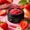 Strawberry Lip Scrub for Dry Flaky Lips, Natural Softening Exfoliating Care 1.1 fl oz view 3