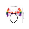 Anneome Maple Leaf Bow Headband for Women, Rainbow Hair Accessory, Party Hairband for Adults, Canadian Flag Hairband for Holiday and Cosplay view 2