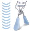 Sibba Professional Eyelash Curler, Lash Curler with 10 Extra Silicone Replacement Pads for Women Girls No Pinching or Pulling Fit All Eye Shapes (Blue) view 1