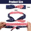 Sdfvsdg American Flag Headbands 4th of July Red White Blue Patriotic Knotted Bow Hair Bands USA Flag Hair Accessories for Women Girls view 2
