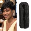 Ajsowju 28 Pieces Human Hair Weave Extensions with Top Closure Straight Short Hair Extension for Women Daily Use (2#) view 1