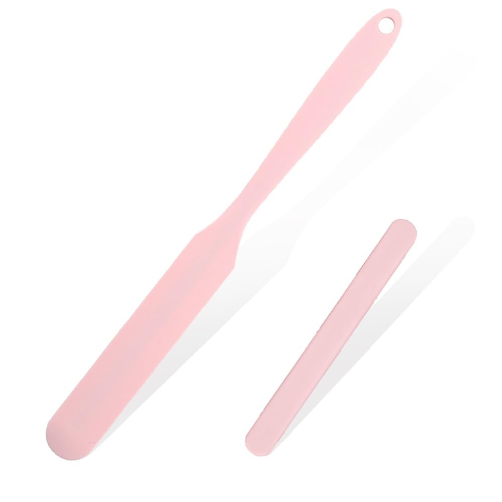 2pcs silicone wax applicator Non-stick Waxing Applicator Hair Removal Sticks Applicator Spatula Reusable Hard Wax Scraper for Home Salon Body Use (2pc pink)