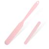 2pcs silicone wax applicator Non-stick Waxing Applicator Hair Removal Sticks Applicator Spatula Reusable Hard Wax Scraper for Home Salon Body Use (2pc pink) view 1