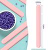 2pcs silicone wax applicator Non-stick Waxing Applicator Hair Removal Sticks Applicator Spatula Reusable Hard Wax Scraper for Home Salon Body Use (2pc pink) view 3