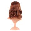 MapofBeauty 14 Inch Short Curly Women Flat Bangs Bob Wig, Ginger Orange view 4