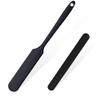 2pc silicone wax applicator Non-stick Waxing Applicator Hair Removal Sticks Applicator Spatula Reusable Hard Wax Scraper for Home Salon Body Use (2pc black) view 1