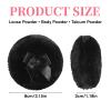 4 PCS Large Fluffy Makeup Sponge, Soft Washable Reusable Body Powder Sponge with Ribbon Bow Handle, Ultra Soft Dusting Sponges for Face and Body Makeup Application in White Black view 2