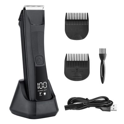 GLESVOWIO Pro Hair Clipper Washable Electric Groin & Body Trimmer for Men & Women Ball Shaver Groomer Beard Grooming Rechargeable Pubic