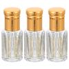 GOOHOCHY 6pcs 6ml Glass Essential Oil Roller Bottles with Metal Caps, Refillable Perfume Roll-on Bottles for Travel and Aromatherapy, Includes 3 Steel Rollers and 3 Glass Droppers view 1