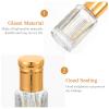 GOOHOCHY 6pcs 6ml Glass Essential Oil Roller Bottles with Metal Caps, Refillable Perfume Roll-on Bottles for Travel and Aromatherapy, Includes 3 Steel Rollers and 3 Glass Droppers view 3