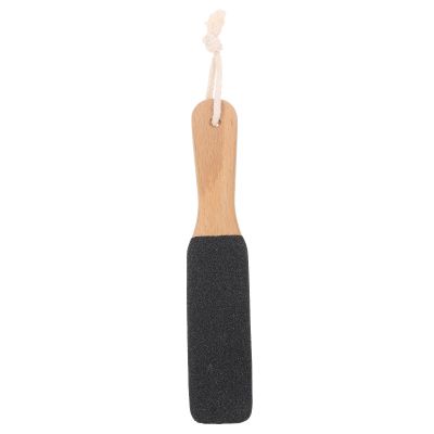 NUSITOU Double-Sided Foot File Pedicure Tool with Wooden Handle Handheld Foot Rasp for Dead Skin and Callus Removal for Smooth Heels at Home