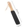 NUSITOU Double-Sided Foot File Pedicure Tool with Wooden Handle Handheld Foot Rasp for Dead Skin and Callus Removal for Smooth Heels at Home view 2