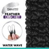 Sensationnel PremiumToo Feather Crochet Braids-Water Wave,18in, 1 JETBLACK view 2