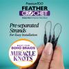 Sensationnel PremiumToo Feather Crochet Braids-Water Wave,18in, 1 JETBLACK view 3