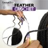 Sensationnel PremiumToo Feather Crochet Braids-Water Wave,18in, 1 JETBLACK view 4