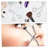 PACKOVE 2pcs Eyelash Curlers Handheld Curling Lash Tools Chrome Silver and Rose Gold Eyelash Makeup Tool for Women Daily Beauty Use view 3