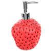 VILLFUL Strawberry Shaped Hand Soap Dispenser and Lotion Pump Bottle, Red Plastic Refillable Shampoo Pump Dispenser for Bathroom and Travel Toiletries view 1