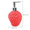 VILLFUL Strawberry Shaped Hand Soap Dispenser and Lotion Pump Bottle, Red Plastic Refillable Shampoo Pump Dispenser for Bathroom and Travel Toiletries view 2
