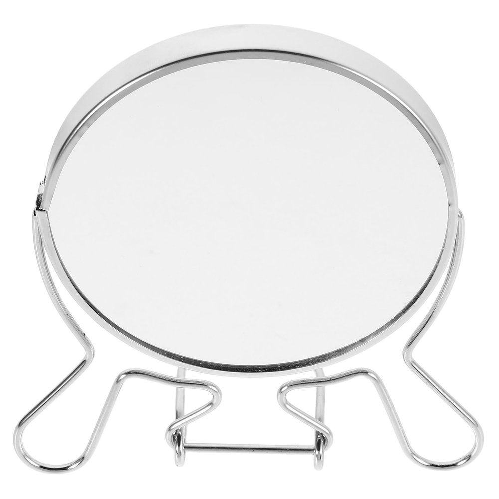 BIUDECO Double-Sided Tabletop Makeup Mirror 4-inch Rotatable Countertop Mirror with 360 Swivel for Vanity and Bathroom Use