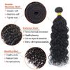 #1B Natural Black Bundles Human Hair Water Wave Human Hair Bundles 20 Inch SeeGovie Unprocessed Brazilian Virgin Hair Natural Color Water Wave Bundle Human Hair Extensions 1 Bundle 50 Gram Per Bundle view 3