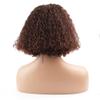 Bella Hair Chocolate Brown Remy Human Hair Bob Wig 4x4 Pre Plucked Pre Cut Curly Wave Human Hair Lace Front Closure Wigs 200% Density Wear And Go Glueless Wig 12 inch view 4
