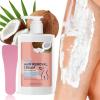 200ml Full Body Hair Removal Cream With Coconut Oil, Body Depilatory Cream for Women, Gentle Formula for Legs Arms Bikini Line & Underarm, Moisturizing with Aloe Vera & Tocopherol, Includes Scraper view 2