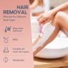 200ml Full Body Hair Removal Cream With Coconut Oil, Body Depilatory Cream for Women, Gentle Formula for Legs Arms Bikini Line & Underarm, Moisturizing with Aloe Vera & Tocopherol, Includes Scraper view 3