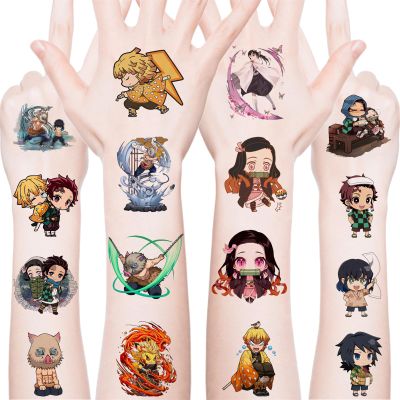 20 Pcs Japanese Anime Demon Slayer Temporary Tattoos Birthday Themed Party Supplies Decoration Favors Cartoon Anime Sticker for Teens Home Activity Class Prizes Carnival Christmas Rewards (GMWS)