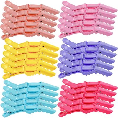 Dyrfolm 100 Pcs Alligator Style Hair Sectioning Clips, Multicolor