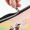 Ninety3POD Happy Easter Jack Russell Terrier with Bunny Ear Headband and Flowers Cosmetic Makeup Bag Parson Jack Dog Lover Travel Zipper Accessories Pouch 13001 view 3