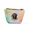 Ninety3POD Happy Easter Portuguese Water Dog with Bunny Ear Headband and Flowers Cosmetic Makeup Bag PWD Portie Fishing Dog Lover Travel Zipper Accessories Pouch 13001 view 1