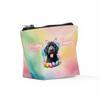 Ninety3POD Happy Easter Portuguese Water Dog with Bunny Ear Headband and Flowers Cosmetic Makeup Bag PWD Portie Fishing Dog Lover Travel Zipper Accessories Pouch 13001 view 2