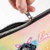 Ninety3POD Happy Easter Portuguese Water Dog with Bunny Ear Headband and Flowers Cosmetic Makeup Bag PWD Portie Fishing Dog Lover Travel Zipper Accessories Pouch 13001 view 3