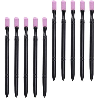 COOPHYA 10pcs Double-Head File Stick Cuticle Remover Manicure Supplies Finger Nail Care Tool for Professional and Home Use
