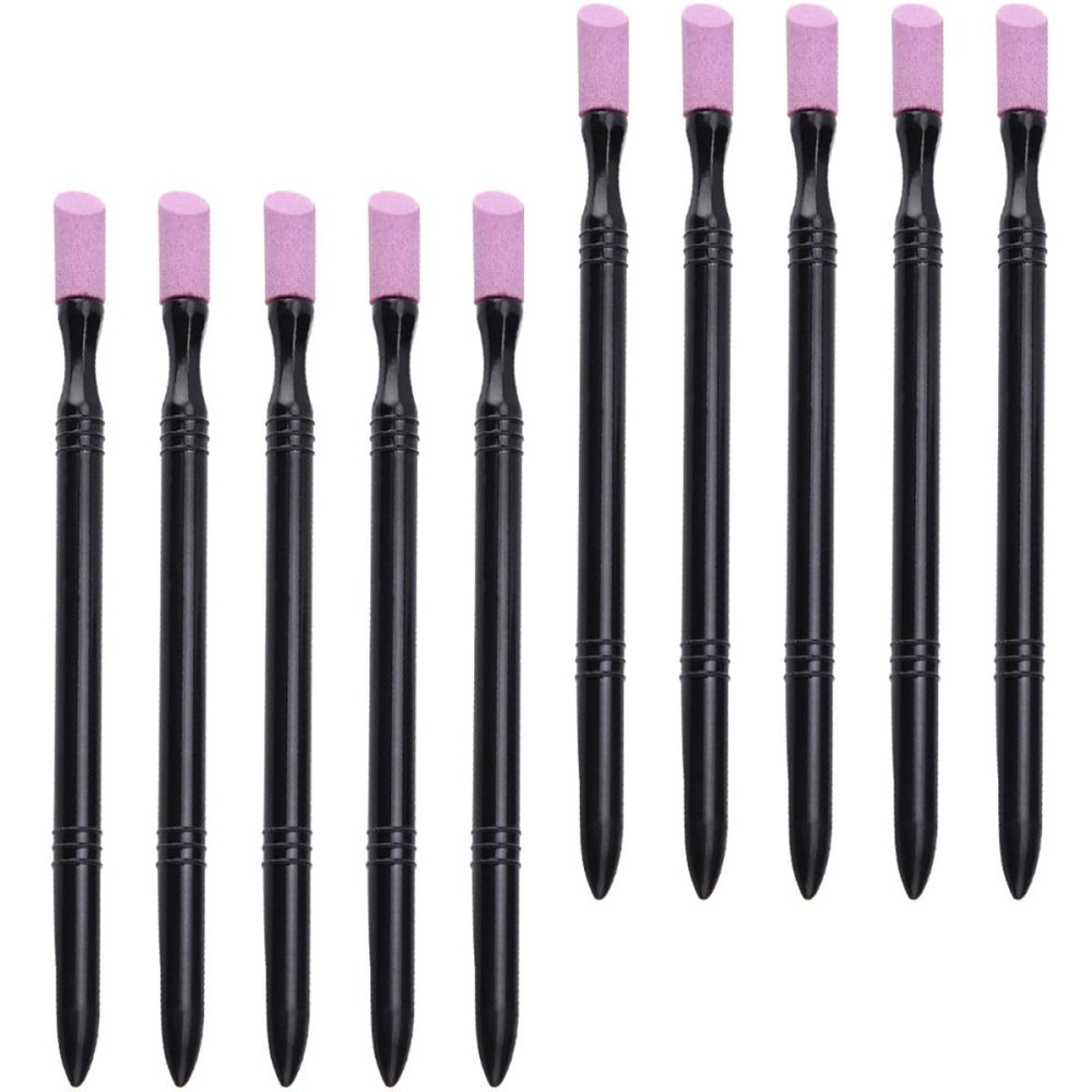 COOPHYA 10pcs Double-Head File Stick Cuticle Remover Manicure Supplies Finger Nail Care Tool for Professional and Home Use