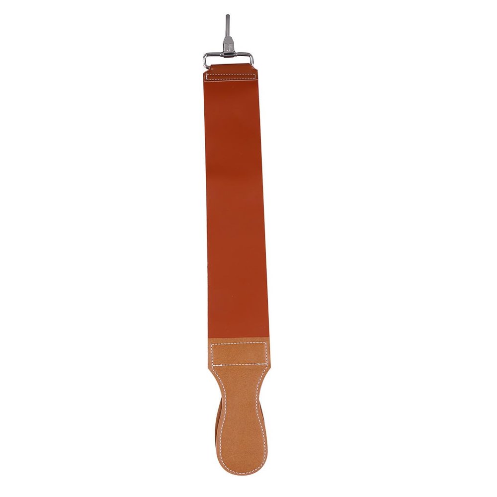 OSALADI Leather Razor Strop Double-layer Cowhide Sharpening Strap with Polishing Cloth for Barber Straight Razor Shaving Accessories