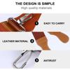 MAGICLULU Leather Razor Strop and Canvas Sharpening Strap Double-layer Barber Strop with Hanging Buckle for Straight Razor Sharpening and Shaving Accessories view 3
