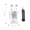 FOMIYES Pvc Scissors Pouch with Waist Belt, Salon Barber Hairdressing Tools Case for Hair Stylists, Lightweight Hair Cutting Shears Organizer Bag in Gray view 2