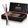 Abiding Essentials Dermaplane Razor for Women & Men Precision Hair Remover & Exfoliating Face Shaver, Eyebrow Trimmer Luxurious At-Home Spa Skincare Set (Premium Black/Rose Gold) 10pcs view 1