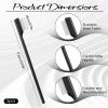 2 Pack Metal Eyelash Comb & Separator, Stainless Steel Teeth Eyelash Eyebrow Brush Grooming Tool for Women, Portable Makeup Tool for Extensions, Mascara Clumps (Black) view 2