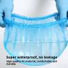 100 Pack Disposable Shower Caps, Waterproof Plastic Hair Caps for Women, Travel, Hotel, Solon (100, Blue) view 3