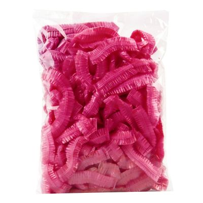 100 Pack Disposable Shower Caps, Waterproof Plastic Hair Caps for Women, Travel, Hotel, Solon (100, Pink)