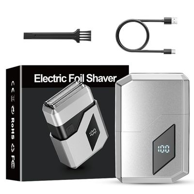 Electric Foil Shavers for Men, Mini Electric Razor for Face with LED Display & Fast Charge, Wet/Dry Foil Shaver 3 Floating Blades IPX7 Waterproof Cordless Razor ElectricShaver Travel Home, USB Type C