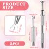 2 Pcs Piercing Ball Grabber Tool, Piercing Changing Tools 4 Claw Diamond Tweezers Stainless Steel Jeweler Pick Up Tool for Ear Nose Lip Tools Electronic Components Tiny Objects Ic Chips (2PCS) view 2