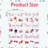 4th of July Face Glitter Freckles, 12 PCS Red White and Blue Patriotic Temporary Freckle Sticker Waterproof Sparkle Face Patches for Women Independence Day Party Makeup Baseball Softball Players view 3