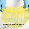 100 Pack Disposable Shower Caps, Waterproof Plastic Hair Caps for Women, Travel, Hotel, Solon (100, Yellow) view 3