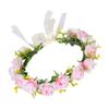 BIUDECO Bridal Floral Crown Wedding Headband Handmade Artificial Flower Headpiece for Bride Hair Accessories Wedding Ceremony view 1